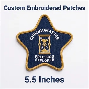 5.5 inches 100% Custom Embroidered Patches - Peel & Stick
