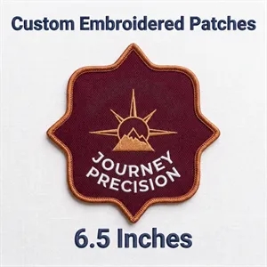 6.5 inches 100% Custom Embroidered Patches - Peel & Stick