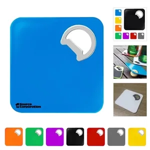 Square Coaster with Foam Padded Bottom & Corner Metal Bottle