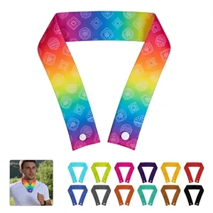 24.8" Reusable Cooling Neck Wraps W/ Button