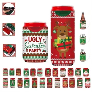 Christmas Insulated Neoprene Can Cooler Sleeve