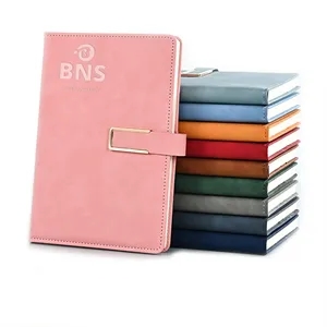 Metal U-Buckle Closure Portable Leather Journal Notebook