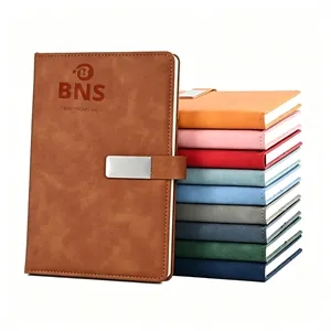 Metal Buckle Closure Portable Leather Journal Notebook