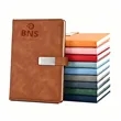 Metal Buckle Closure Portable Leather Journal Notebook | https://www.bestnamebadges.com