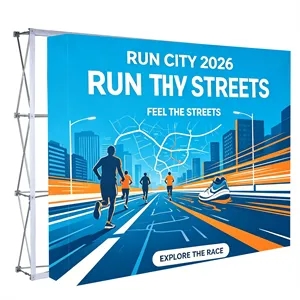 10'x15' Custom Fabric Trade Show Pop Up Display Backdrop