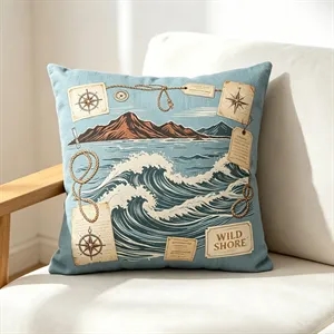 17"x17" Custom Canvas Sofa Throw Pillow & Pillowcase