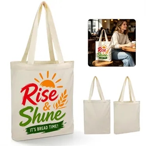 Full Color 10oz Cotton Canvas Reusable Grocery Tote Bag
