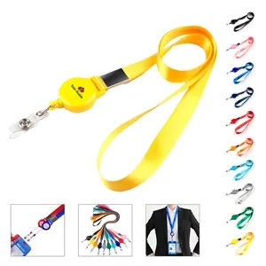 Dye Sublimated Lanyard with Retractable Badge Reels