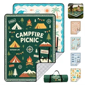 Outdoor Waterproof Picnic Blanket W/ Carry Straps