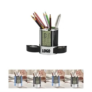 Pencil Holder w/Digital Calendar