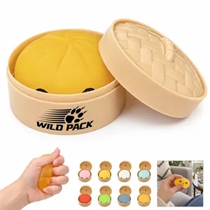 TPR Material Dumpling Squishy Toy W/ Steamer Basket