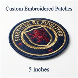 5 inches 100% Embroidered Patch - Sew on