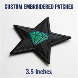 3.5 inches 100% Embroidered Patch - Sew on