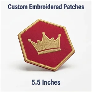 5.5 inches 100% Embroidered Patch - Sew on