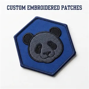75% Custom Embroidered Patches - Hook & Loop Backing