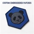 75% Custom Embroidered Patches - Hook & Loop Backing | https://www.bestnamebadges.com