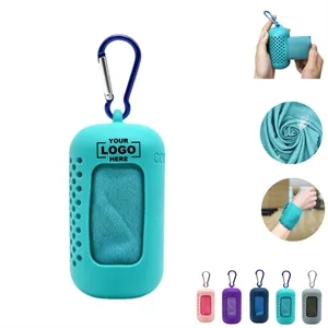 Cooling Towel with Portable Silicone Case