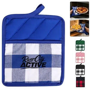 2 In 1 Heat Resistant Cotton Pot Holder&Oven Mitts