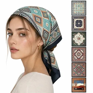 36" Full Color Square Polyester Head Scarf Bandanas