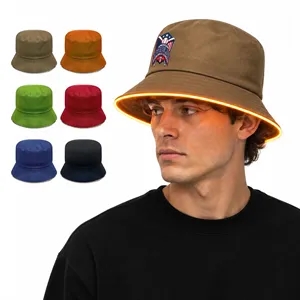 LED Light Up Bucket Hat W/ Glowing Neon Brim