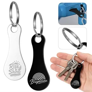 Stainless Steel Shopping Trolley Token Cart Keychain