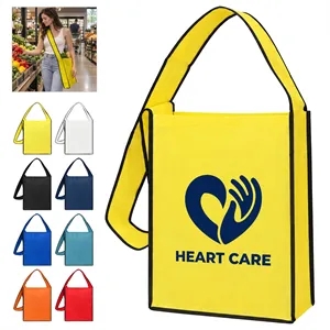 Non Woven Crossbody Tote Shoulder Bag 12"x3.7"x14.5"