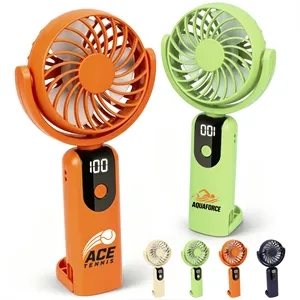 LED Display Hand Fan Usb Rechargable