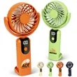 LED Display Hand Fan Usb Rechargable | https://www.bestnamebadges.com
