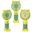Two Tone Mini Travel Handheld Fan W/ Stand | https://www.bestnamebadges.com