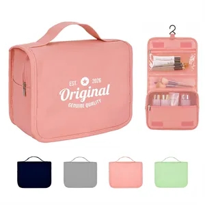 Water-Resistant 600D Hanging Toiletry Bag