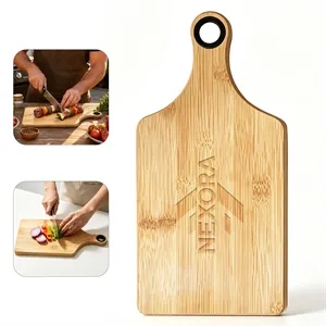 14" Bamboo Cutting Board W/ Handle&Hanging Hole