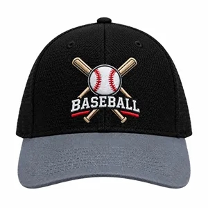 Premium Structured K093 Mesh Baseball Cap w/ Front Embroider