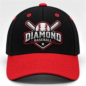 Sports Baseball Cap with Front Embroidery Interlock