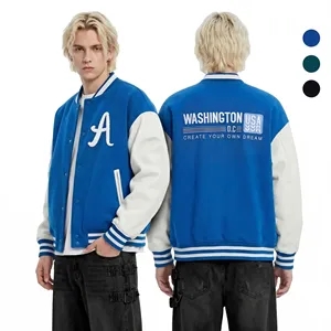 Custom Cotton Varsity Letterman Jacket With Pique Mesh