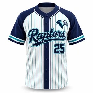 Unisex Sublimated Baseball Jersey Full Button Pinhole 165G