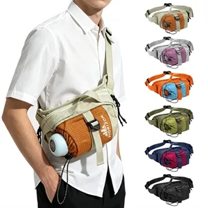 Crossbody Travel Hiking Chest Bag W/ Bottle Holder
