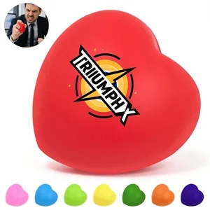 2.7" PU Heart Shape Stress Balls Anxiety Relief Toy