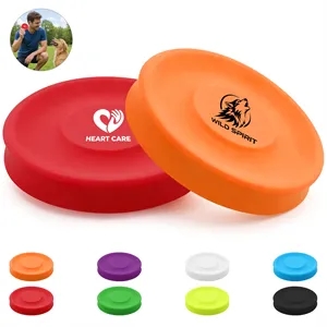 2.5" Round Soft Silicone Dog Flying Discs Toy