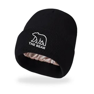 Custom Satin Lined Knit Beanie Cap 8.66'' x 8.86''
