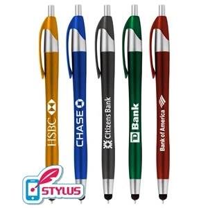Union Printed, Metallic Colored "Elegant" Stylus Clicker Pen