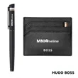 Hugo Boss® Rollerball Pen & Card Holder Set | https://www.bestnamebadges.com