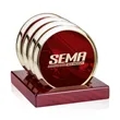Danville VividPrint™ Coasters on Rosewood Base - Set of 4 | https://www.bestnamebadges.com