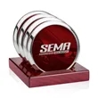 Danville VividPrint™ Coasters on Rosewood Base - Set of 4 | https://www.bestnamebadges.com