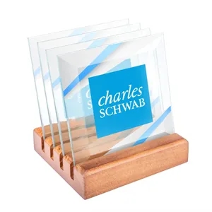 Talbot VividPrint™ Coasters - Set of 4 on Walnut