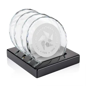 Porterfield Coasters - Set of 4 on Piano Finish Black