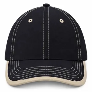 Port Authority Vintage Washed Contrast Stitch Cap.