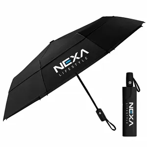 Custom 9-Rib Auto Open Compact Vented Umbrella