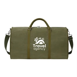 Heavy Duty Canvas Travel Duffel Bag With Custom Logo