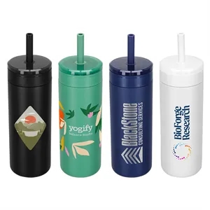 Elyse 22 oz Eco-Friendly Leak Proof Vacuum Silicone Straw Tu