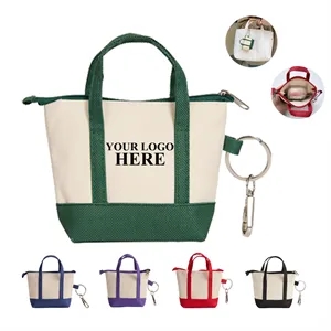 Mini Zipper Tote Bag Keychain